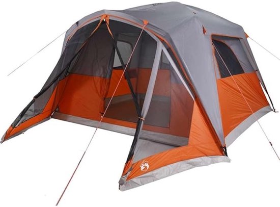 Bungalow tent voor 4 personen met voortent en goede ventilatie van Merkloos