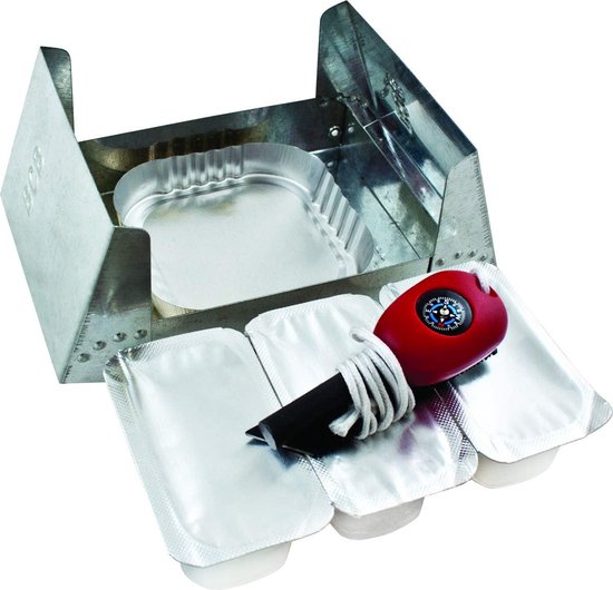 Bushcraft Kookset met Vouwbare Hob en Brandstofblokken van Merkloos