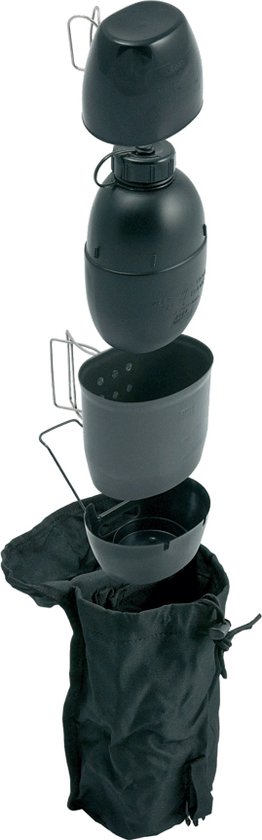 Bushcraft Multi-fuel kooksysteem met waterfles - zwart van Pathfinder