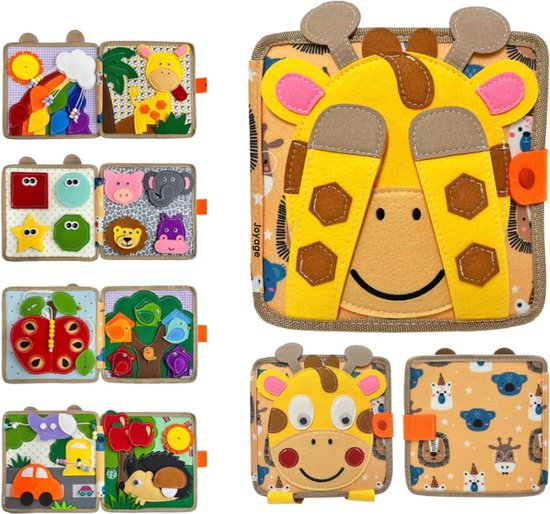 Busy Board Montessori Speelgoed - Busy book montessori - Sensorisch Speelgoed - Busybook - Quiet book - Educatief speelgoed 1 jaar – Motoriek Speelgoed voor in de auto – Speelgoed voor onderweg - Kinderspeelgoed - Peuter speelgoed - Kleuter speelgoed van Merkloos