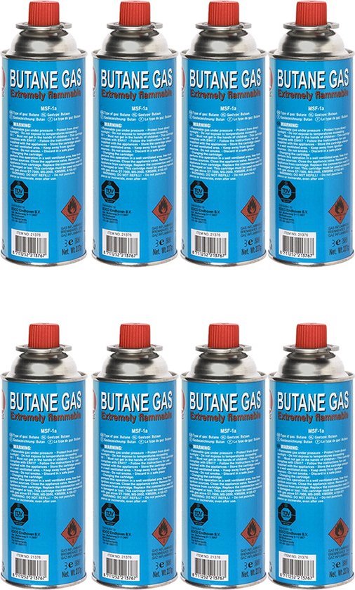 Butaan gasbussen - 8 stuks voordeelverpakking van Brightspark
