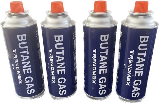 Butaan gasbussen - Butaan gasflessen - 4 stuks a 227 gram - Langdurig - Gasbus navulling - Trendmax van Trendmax