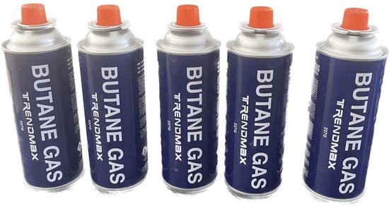 Butaan gasbussen - Butaan gasflessen - 5 stuks a 227 gram - Langdurig - Gasbus navulling - Trendmax van Trendmax