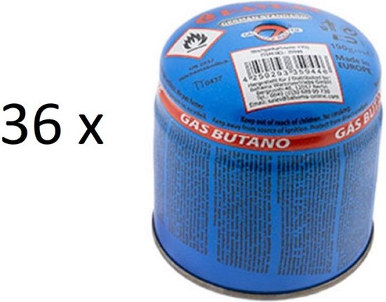 Butaangas - Gas - 36 stuks - VOORDEEL PAKKET - CE KEURMERK - Gasfles - 190g - 330 ML - Babygas - Gasflessen - UNIVERSEEL - OVERAL OP TE GEBRUIKEN - BESTSELLER van Babygas
