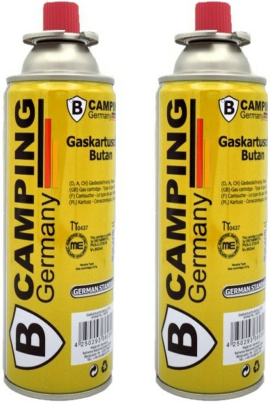 Butaangaspatroon navulling - 2x - 227 gram - voor camping kookpit/kookstel van Erelis