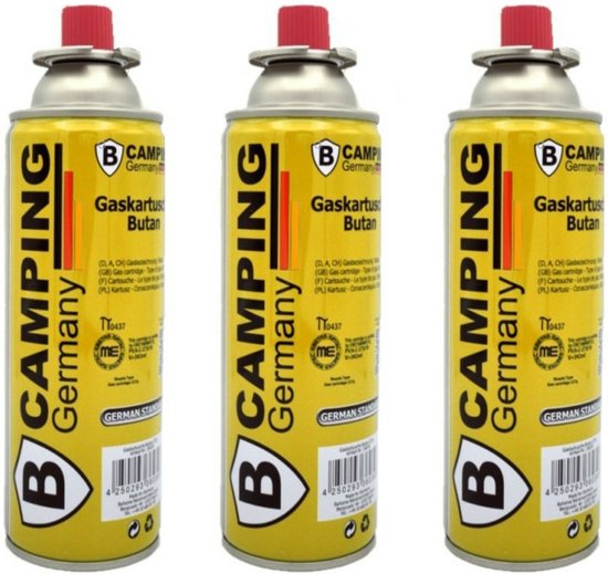 Butaangaspatroon navulling - 3x - 227 gram - voor camping kookpit/kookstel van Merkloos