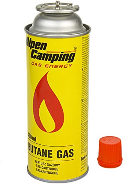 Butan gaspatroon 400 ml voor camping en outdoor kooktoestellen - set van 24 stuks van Merkloos