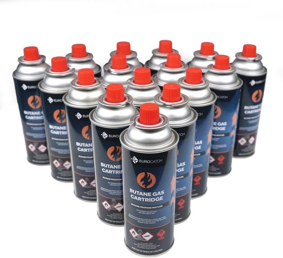 Butane Gas Cartridge - 16 Stuks - 227g - Ideaal voor Kamperen en Buitensporten van Merkloos
