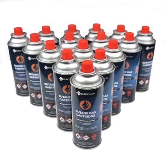 Butane Gas Cartridge - 16 Stuks - 227g - Ideaal voor Kamperen en Buitensporten