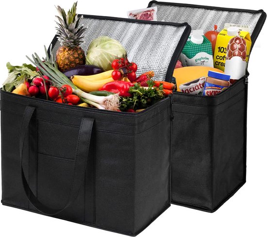 Buxibo - Ruime Koeltas 31 Liter - Compacte Coolerbag met Rits & Hengsels - Zwart van Buxibo