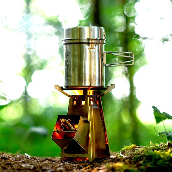 By Arnaud - Firetower - compact opvouwbare - rocket stove - kampeer vuur van By Arnaud