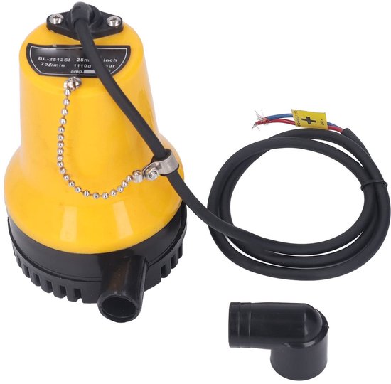 By shayne - Elektrische Bilge Pomp - 45W Stil - Marine Submersible DC12V - 25mm Caliber - Waterafvoer Pomp - Betrouwbaar en krachtig - Geschikt voor .