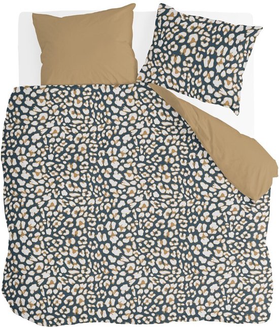 Byrklund Dekbedovertrek Lazy Leopard - 240x220 - 100% Katoen - Okergeel van Byrklund