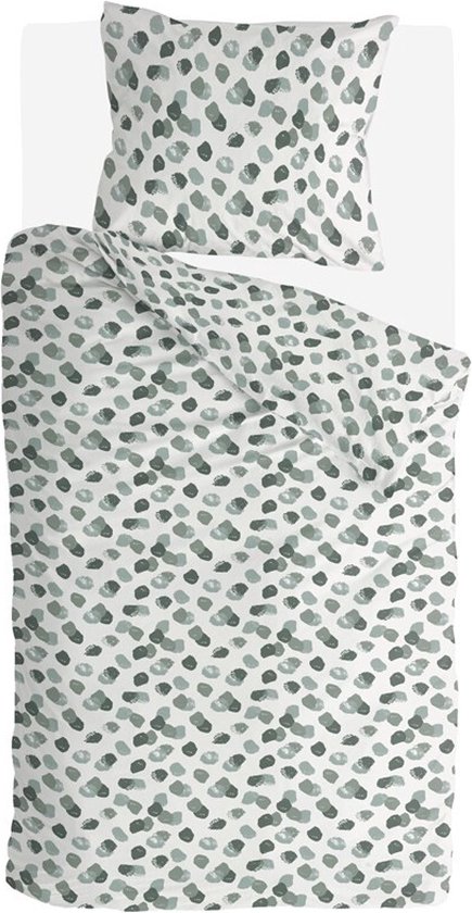Byrklund Dekbedovertrek Spotty Animal - 140x220 - 100% Katoen - Groen van Byrklund