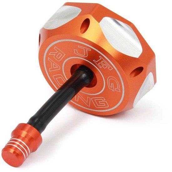Byshayne- Brandstoftank Lichtgewicht - Aluminium - CNC-gemachineerd - Voor KTM 50/85/125/250/350/400/450/525 - Eenvoudig te installeren - Oranje kleur - Gaskap
