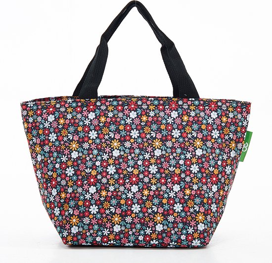 C - Eco Chic - Cool Lunch Bag - C04BK - Black - Ditsy van Merkloos