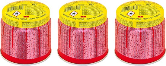 C200 Supergas-Kartusche voor Gasbranders en Gaslampen - 3 Stuks van Merkloos