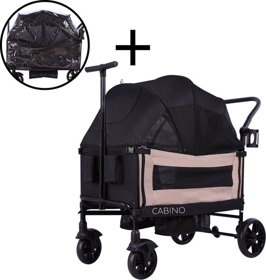 Cabino Waggie met Regenhoes Taupe van Merkloos