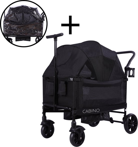 Cabino Waggie met Regenhoes Zwart van Merkloos