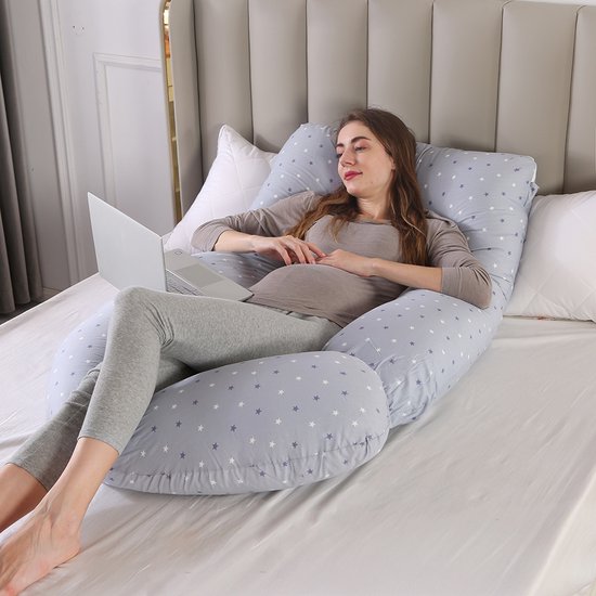 CALIYO Zwangerschapskussen XXL U-Vorm- 290x70cm - Zijslaapkussen - Lichaamskussen - Voedingskussen - Body Pillow - Zijslaapkussen / Body Pillow / Lichaamskussen / Voedingskussen-Sterstijl van CALIYO