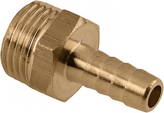 Calodar 1 Slangpilaar Buta 1/4M messing van Merkloos