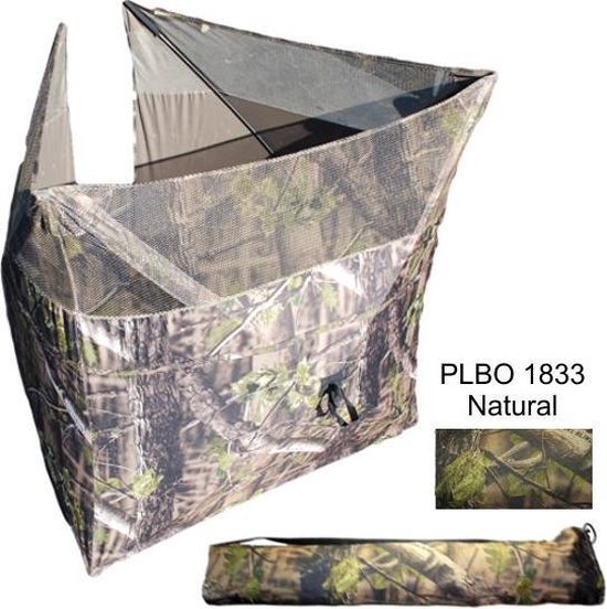 Camouflage vouwscherm groen 125x125cm in draagzak - Windscherm camouflage kleuren - camouflage windscherm - afzet vouwscherm camo - windbescherming veldinrichting van CAM