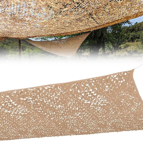Camouflage zonneschermnet - 400x300cm - 1 stuk - Camouflagenet - Camonet - Schaduwdoek - Voor Optimaal Camouflage Effect - Tuinnet - Schaduwnet - Zonwering Net - Voor kamperen, tuin, decoratie, Buiten, achtergrond, camouflage, privacy scherm - Geel