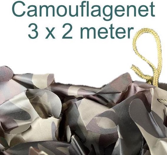 Camouflagenet 3 stuks x 2 meter Camo2  - 3 x 1,80x2meter - camouflagenetten van ProLoo- tuinnet - schaduwdoek van CAM