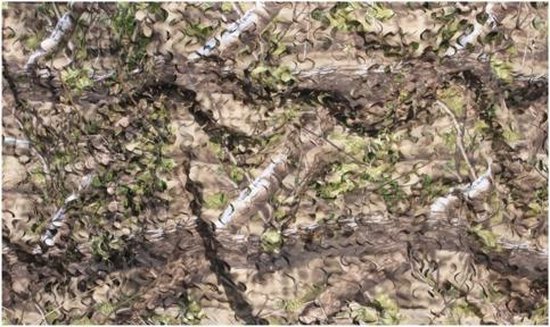 Camouflagenet 4meter Proloo in 3D Natuurlijk groen 1,5x4meter - Advanced Camouflage - 2-laags met binnennet en 3D Blaadjes Buitennet | Natuurlijke kleuren | Polyester | Boomhut | Kind | Jacht | Buitenleven van CAM