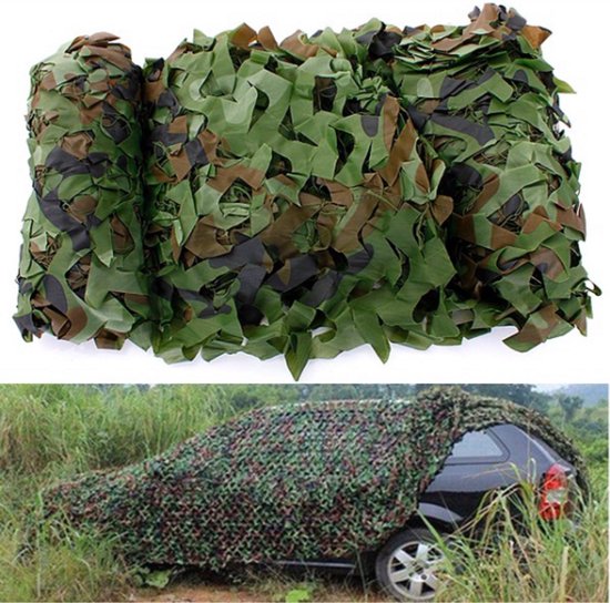 Camouflagenet Groen 5x3 Meter – Net voor Outdoor, Tuin, Jacht & Schuilplekken