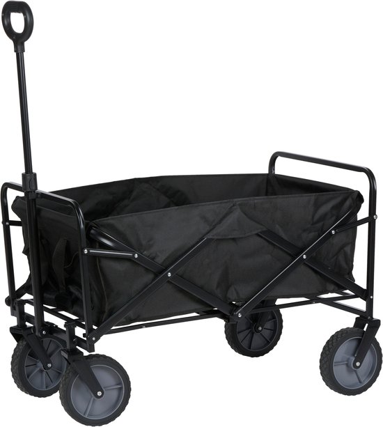 Camp Active - Inklapbare Bolderkar – Opvouwbaar – Zwart – Draagvermogen 70 kg van Merkloos