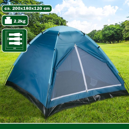 Camp Active tent - Koepeltent 3 persoons - Polyester - Blauw - 200 x 180 x 120 cm van Camp Active