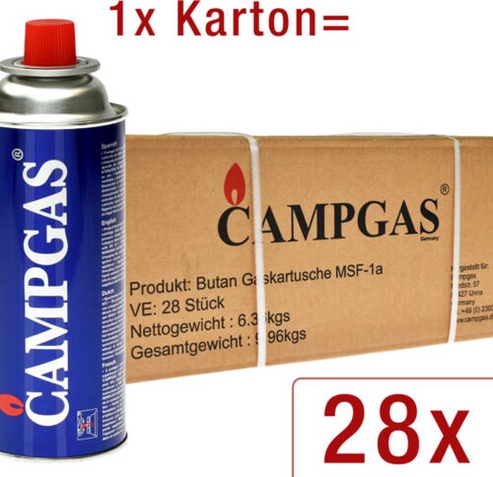 Campgas/Kochmann gasfles butaan - kookstel vullen - 28 stuks à 227 gram