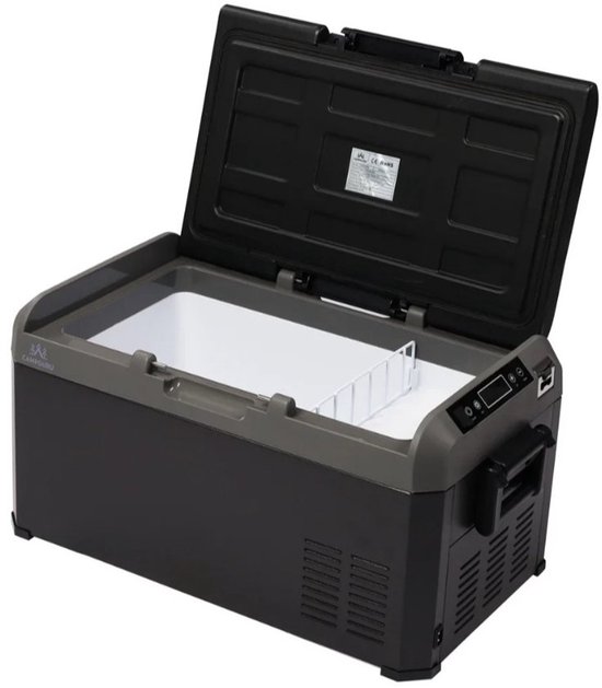 Campguru Compressor Koelbox - 22 liter - Koelen en vriezen tot -20°C - Metaal/PU isolatie - 12V & 230V - Digitaal display - USB/flesopener van Merkloos
