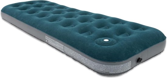Camping Air Mattress - Blue 191 x 73 x 22 cm with Built-In Foot Pump by Avenli van Merkloos