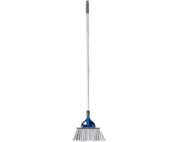 Camping Bezem - Opvouwbare Bezem - Kamperen & Buiten - Met Veegschep - Compact Opvouwbaar - Blauw Grijs Zwart
