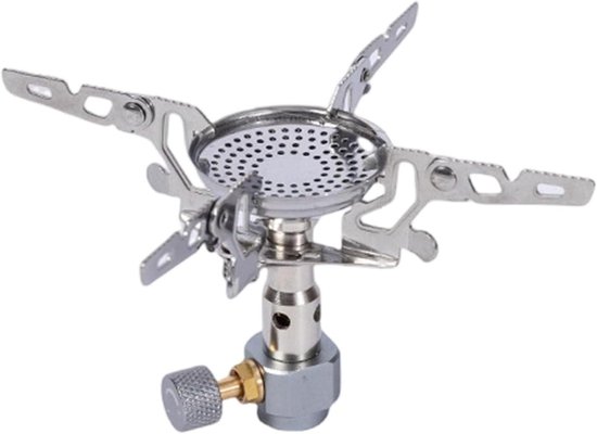 Camping Branders - Draagbare Kookplaat - Buiten Koken - Hoge Output 3300W - Stabiliserende Base - Zilver