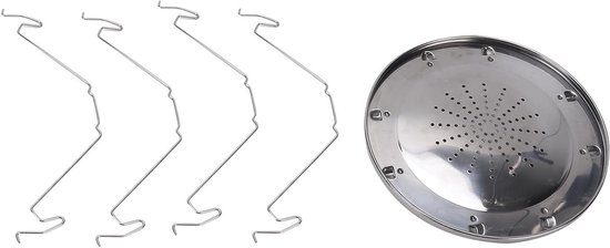 Camping Broodrooster - Opvouwbaar Rek - Buiten Koken - Gelijkmatige Verwarming - 22 Cm Pan - Zilver