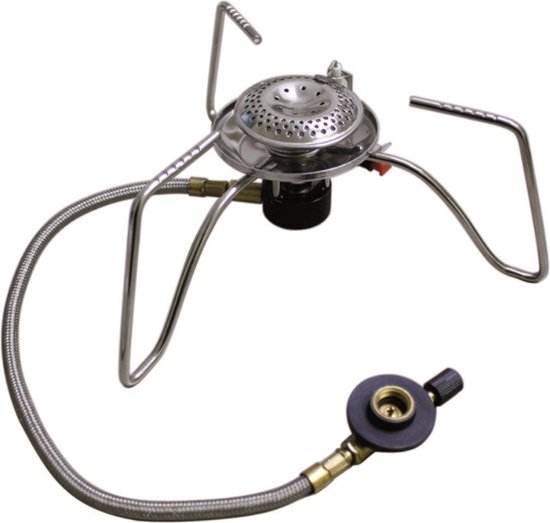 Camping butaan brander gasstel gaskoper XL met slang van Merkloos