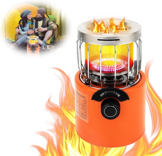 Camping camping gas kookstel 2-in-1 mini-tent verwarming-adapter voor outdoor backpacking wandelen reizen BBQ en butaangas fornuis brander vissen cover tool (stijl 1) van Merkloos