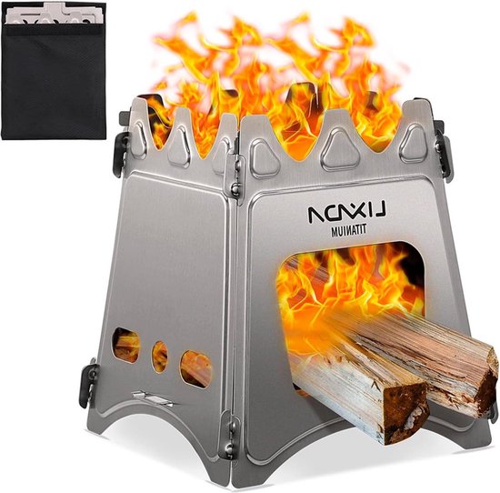 Camping camping gas kookstel houtkachel mini-houtkachel opvouwbaar draagbaar compact hobo-kooktoestel voor picknick-BBQ-camping-wandelen-reizen van Camp