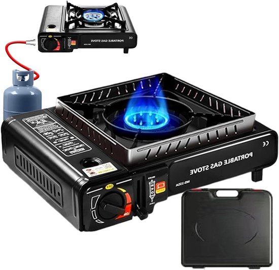 Camping Cooker | Portable Camping Cooker with Easy Temperature Control | Adjustable Burner with Easy Temperature Control, Outdoor Cookware for Hiking, Picnic, Garden BBQ and Camping