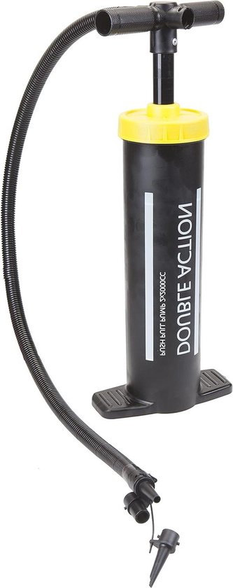 Camping Double Action Handbediende luchtpomp handpomp voor luchtbedden - opblazen en ontleden - geschikt voor alle opblaasbare apparaten - inclusief 3 sproeiers - lichtgewicht en draagbaar - 12 van Flintronic