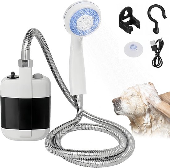 Camping Douche - Buitendouche - Tuindouche - Campingdouche met pomp - Draagbare Douche - met accu met douchekop en slang - Mobiele Douche - voor camping, reizen, tuin, autowassen van Merkloos