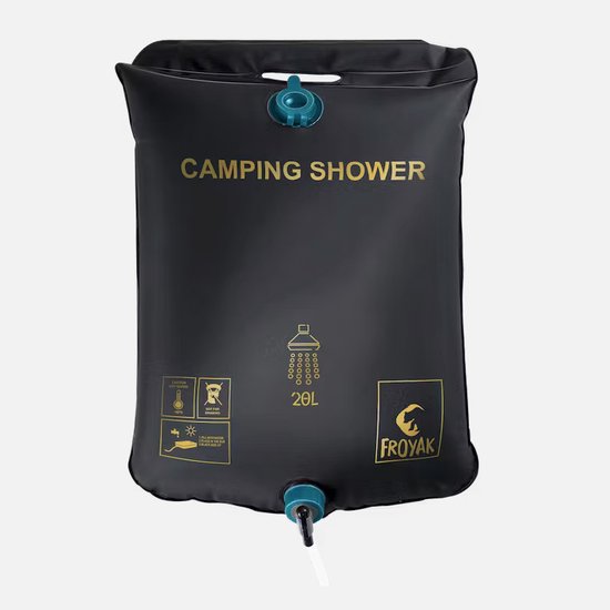 camping douche - docuhe zak - wamr en koud water douche - reis douche - Froyak campingdouche van Froyak