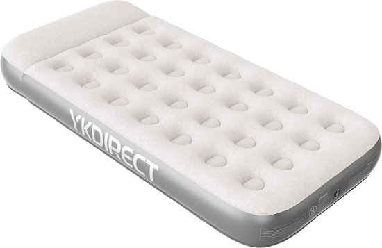 Camping Eenpersoons Luchtbed Camping Luchtmatras voor 1 Persoon met Kussen Top Ontwerp 190 x 100 x 22 cm van Camp