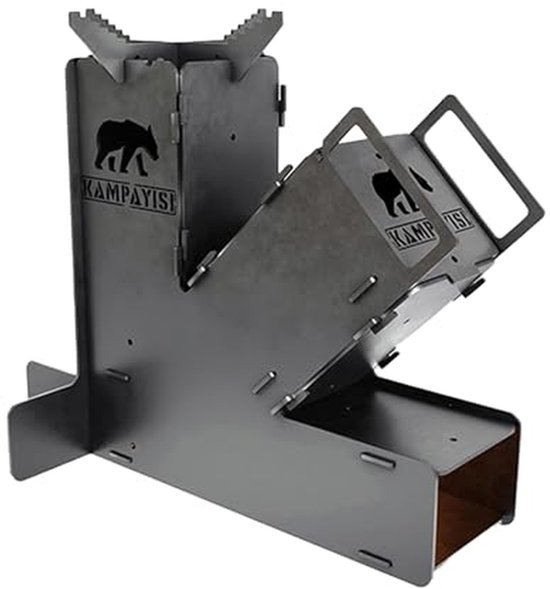 Camping Fornuis - Draagbare Kachel - Buiten Koken - Opvouwbaar Ontwerp - 188 cm - Grijs
