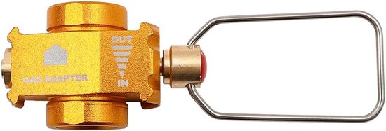 Camping Gas Converter - Butaan Gas Cartridge Adapter - Gouden Kleur - Voor Gasvervanging