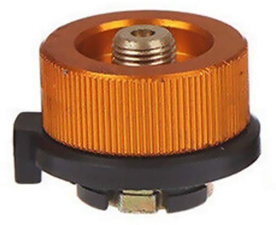 Camping gasadapter - Gasbus navuladapter - Ideaal voor kamperen - Oranje - Split-type gasflesadapter - Geschikt voor outdoor activiteiten...