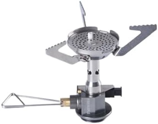 Camping Gasbrander – Backpacking Kooktoestel – Ultralicht Campingfornuis – Compact Gas Kookstel – Met Drukregelaar – Opvouwbare Gasbrander – Voor Wandelen Trekking Kamperen Vissen – Geschikt voor Schroefgas – Lichtgewicht Outdoor Koken van Merkloos